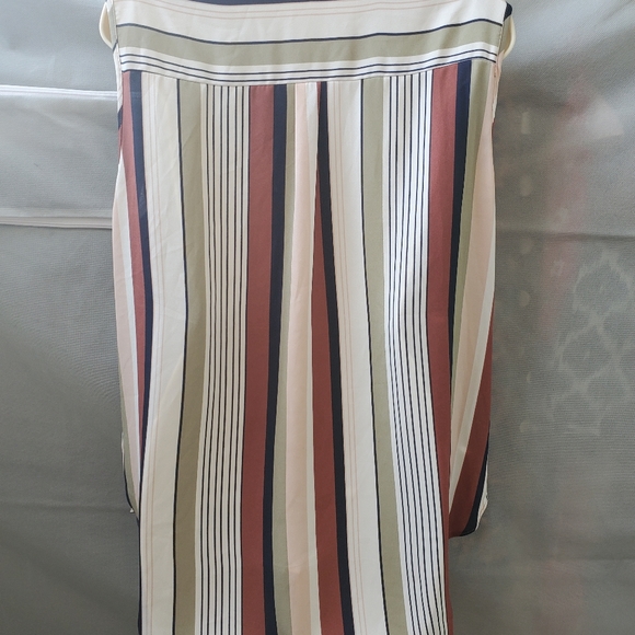 Primark Striped Sleeveless Button Down Blouse - Picture 6 of 9